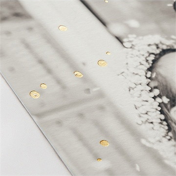 Remerciement mariage nos 2 petits mariés dorure - Marquage à chaud OR