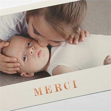 Remerciement naissance paysage d'aquarelle - Détail de la carte