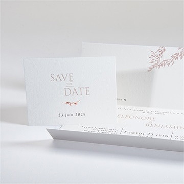 Faire-part mariage sous le saule - Intérieur du faire-part