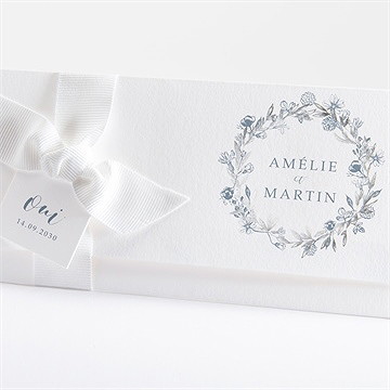 Faire-part mariage composition végétale - Détail du faire-part