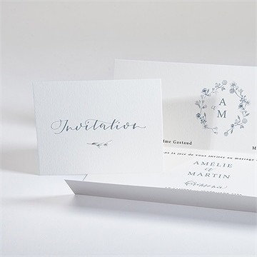 Faire-part mariage composition végétale - Intérieur du faire-part