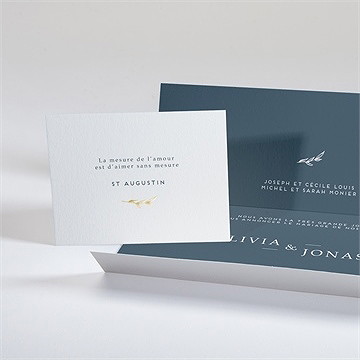 Faire-part mariage délicatesse - Intérieur du faire-part