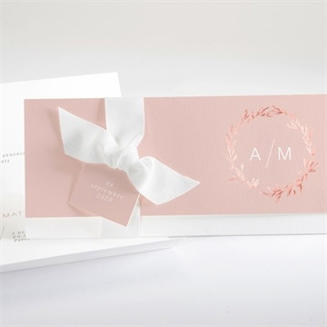 Faire-part mariage romance rétro