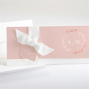 Faire-part mariage romance rétro
