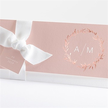 Faire-part mariage romance rétro - Détail du faire-part