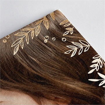 Faire-part naissance belle inscription - Marquage à chaud OR