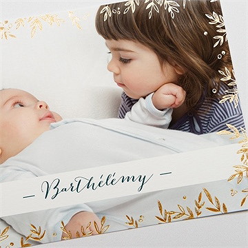 Faire-part naissance belle inscription - Détail du faire-part