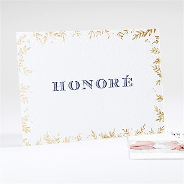 Faire-part naissance feuillage et poésie