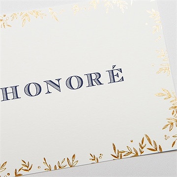 Faire-part naissance feuillage et poésie - Détail du faire-part