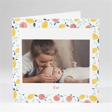 Faire-part naissance fruits d'été