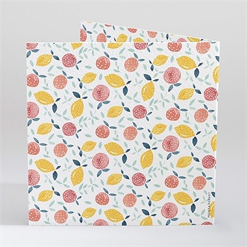 Faire-part naissance fruits d'été - Dos du faire-part