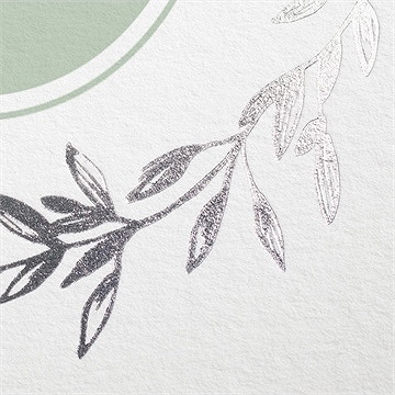 Faire-part mariage chaude ambiance - Marquage à chaud ARGENT