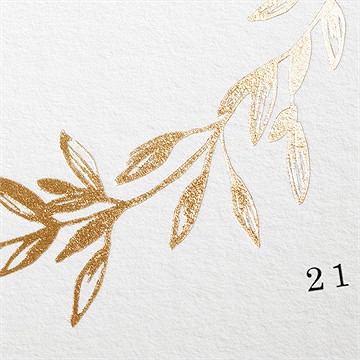 Faire-part mariage tendre couronne - Marquage à chaud OR