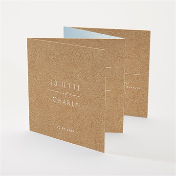 Faire-part mariage kraft épuré