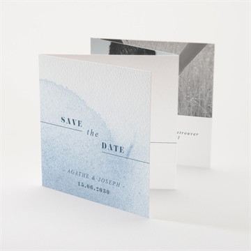 Faire-part mariage bleu pastel