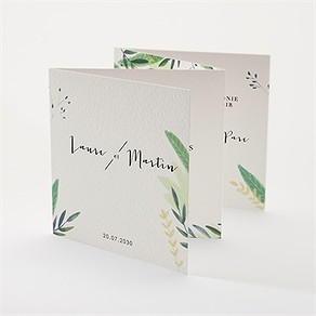Faire-part mariage univers végétal