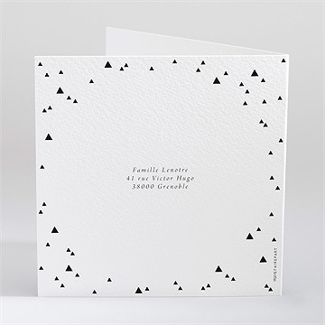 Faire-part naissance hello bébé! - Dos du faire-part