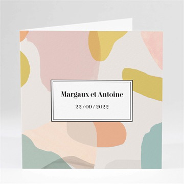 Faire-part mariage charmantes couleurs