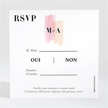 Carton réponse mariage charmantes couleurs