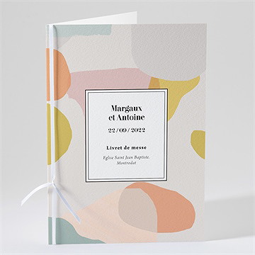 Livret de messe mariage charmantes couleurs