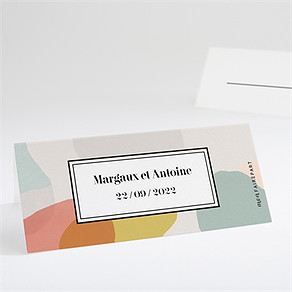 Marque-place mariage charmantes couleurs