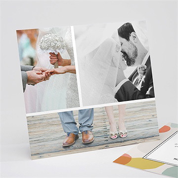 Remerciement mariage charmantes couleurs