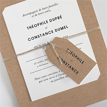 Faire-part mariage précieux cadeau - Détail du faire-part