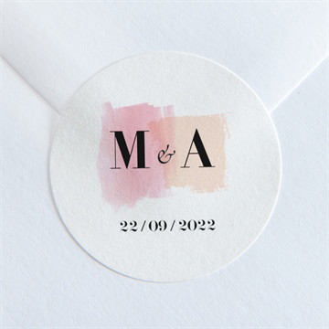 Sticker mariage charmantes couleurs