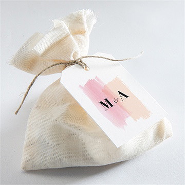 Etiquette mariage charmantes couleurs - Mise en situation