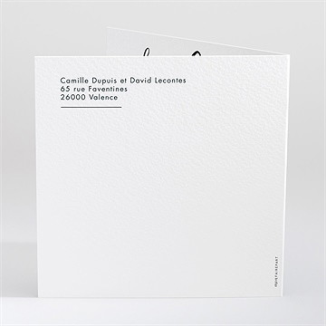 Faire-part mariage le grand jour - Dos du faire-part