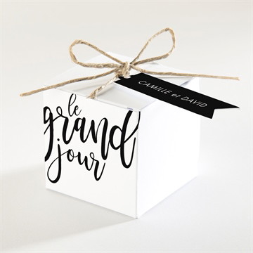 Boîte de dragées mariage le grand jour