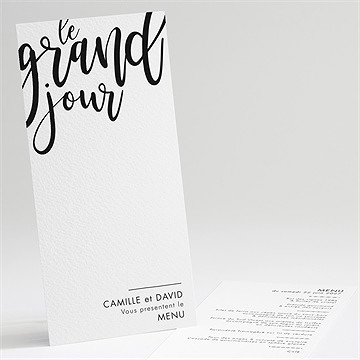 Menu mariage le grand jour