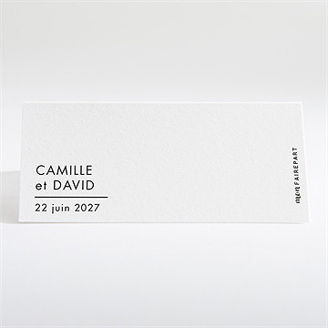 Marque-place mariage le grand jour - Dos du marque-place