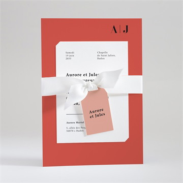 Faire-part mariage enlacés