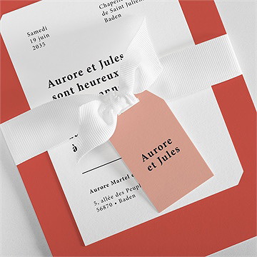 Faire-part mariage enlacés - Détail du faire-part