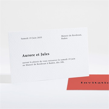 Carton d'invitation mariage enlacés