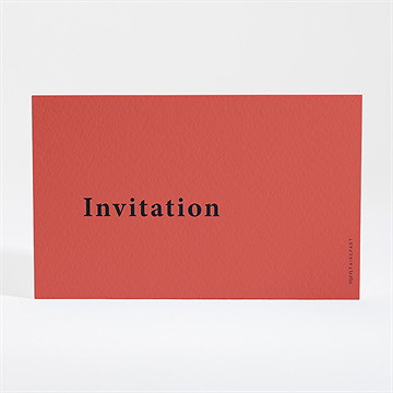 Carton d'invitation mariage enlacés - Dos du carton