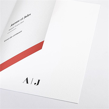 Livret de messe mariage enlacés - Détail du livret