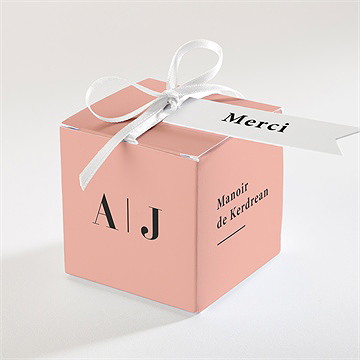 Boîte de dragées mariage enlacés