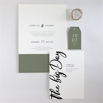 Faire-part mariage the big day - Vue d'ensemble recto