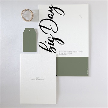 Faire-part mariage the big day - vue d'ensemble verso