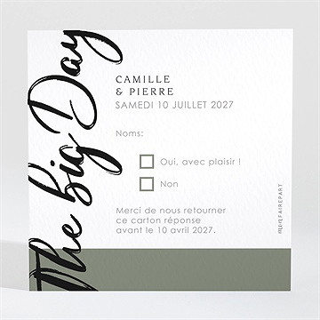 Carton réponse mariage the big day