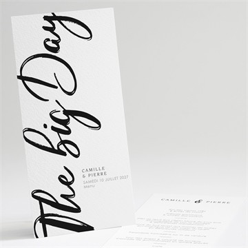 Menu mariage the big day