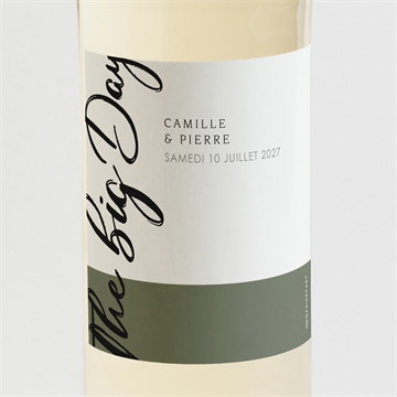 Etiquette de bouteille mariage the big day