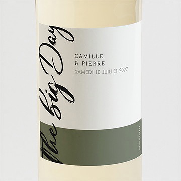 Etiquette de bouteille mariage the big day