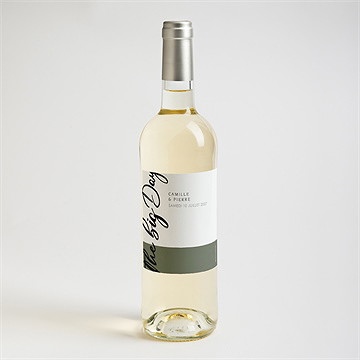 Etiquette de bouteille mariage the big day - Mise en situation