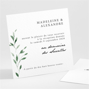 Carton d'invitation mariage a l'ombre de l'olivier