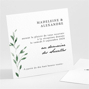 Carton d'invitation mariage a l'ombre de l'olivier