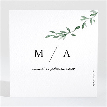 Carton réponse mariage a l'ombre de l'olivier - Dos du carton