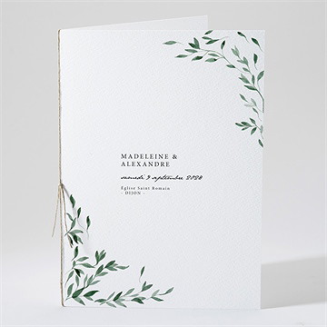 Livret de messe mariage a l'ombre de l'olivier